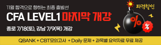 11월 CFA Lv1 마지막 